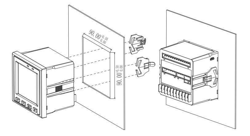 ECM96 系列仪表安装尺寸图